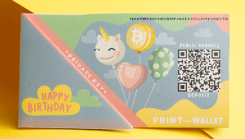 Happy Birthday Paper wallet